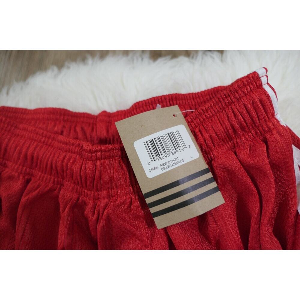 NWT Vintage Y2K 90s ADIDAS Soccer TREVISO Polyester Men's Red Shorts Large - Picture 4 of 11